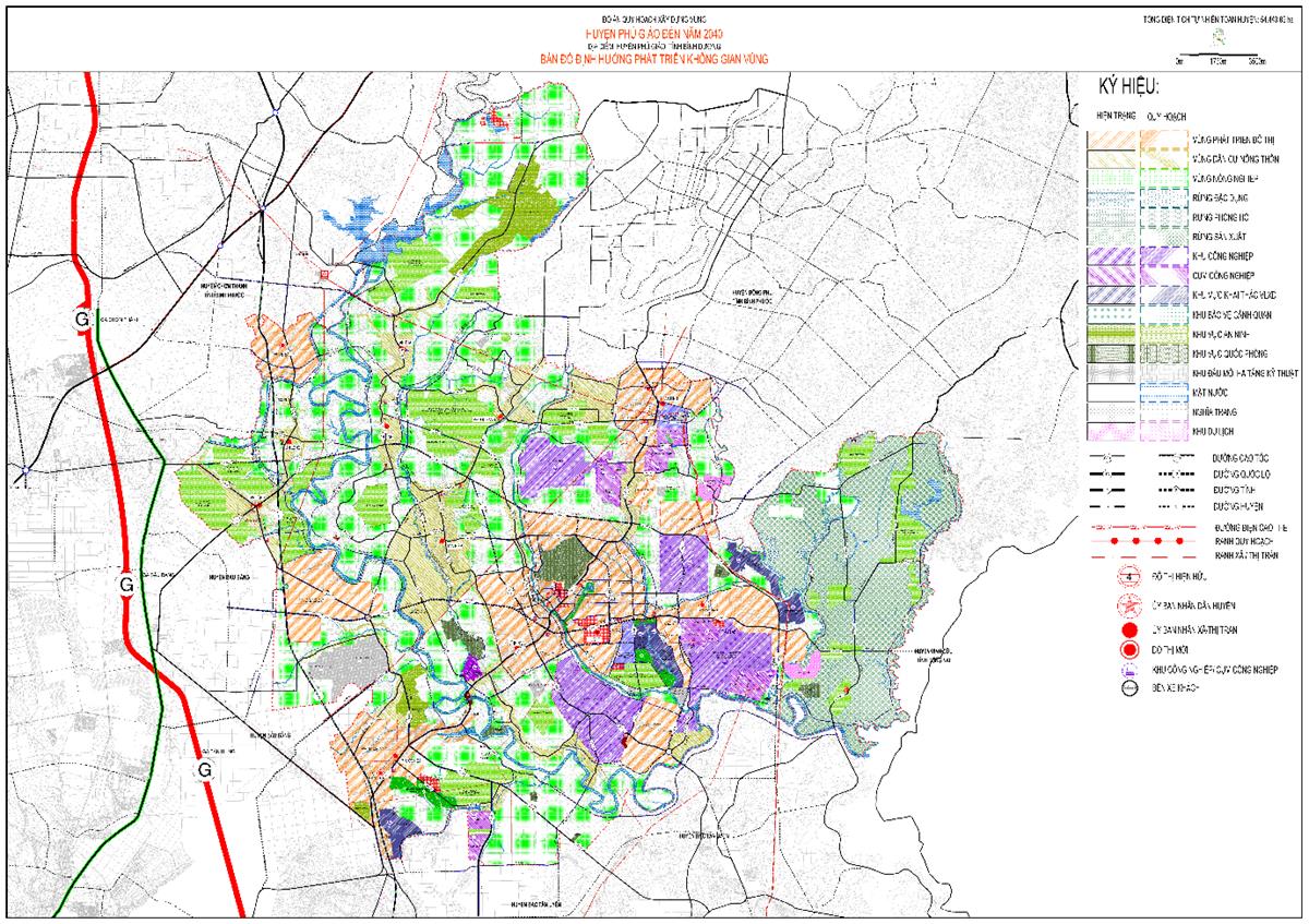 Bản đồ quy hoạch xây dựng vùng huyện Phú Giáo đến năm 2040.